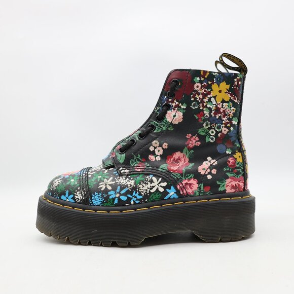 Doc Dr. Martens Sinclair Hi Floral Platform Boot Women's Size 5 Lace up Zip - Picture 4 of 12
